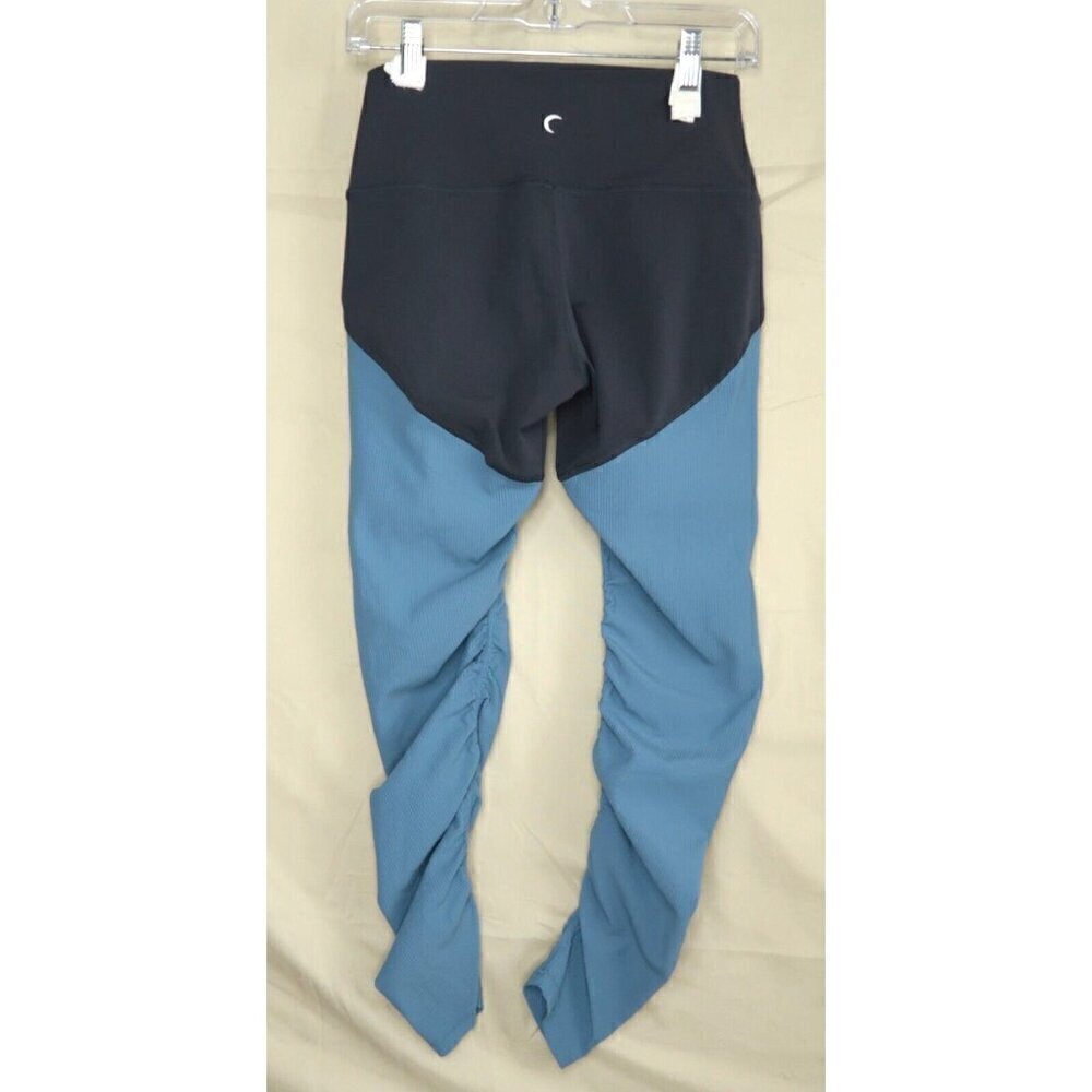 Zyia Active Storm Parallel Luxe Leggings Blue Gray Ribbed Workout Women's Size 4 - Picture 7 of 13